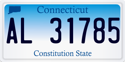 CT license plate AL31785