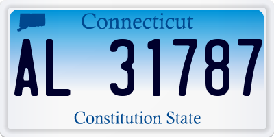 CT license plate AL31787