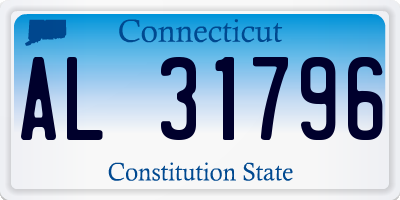 CT license plate AL31796