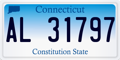 CT license plate AL31797
