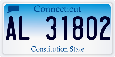 CT license plate AL31802