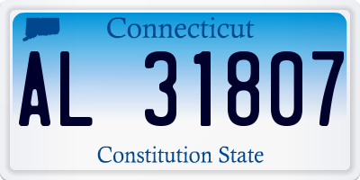 CT license plate AL31807