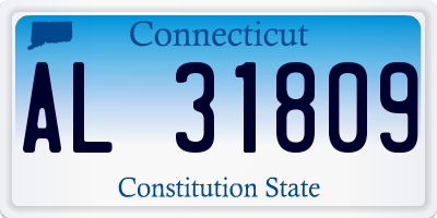 CT license plate AL31809
