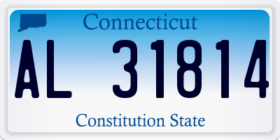 CT license plate AL31814