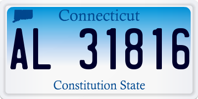 CT license plate AL31816