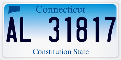 CT license plate AL31817