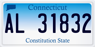 CT license plate AL31832