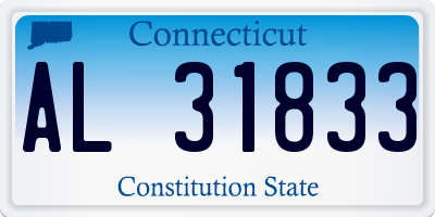 CT license plate AL31833