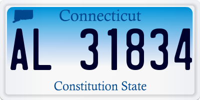 CT license plate AL31834