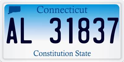 CT license plate AL31837