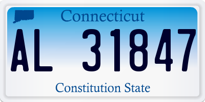 CT license plate AL31847