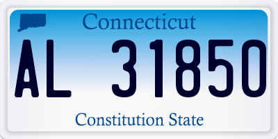 CT license plate AL31850