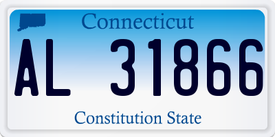 CT license plate AL31866