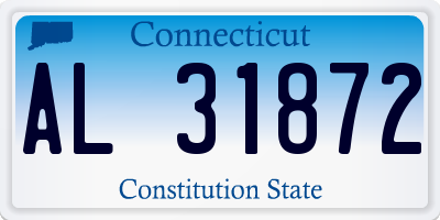 CT license plate AL31872