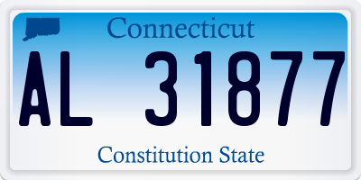 CT license plate AL31877