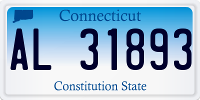 CT license plate AL31893