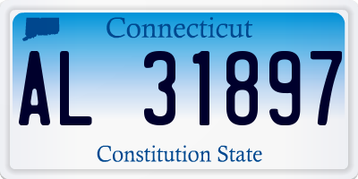 CT license plate AL31897