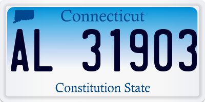 CT license plate AL31903