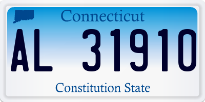 CT license plate AL31910