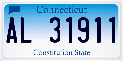 CT license plate AL31911