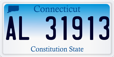 CT license plate AL31913