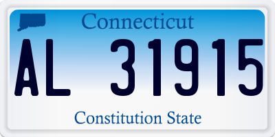 CT license plate AL31915
