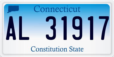 CT license plate AL31917