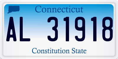 CT license plate AL31918