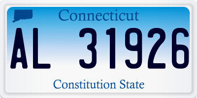 CT license plate AL31926