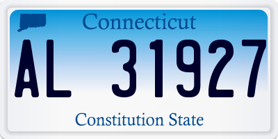 CT license plate AL31927