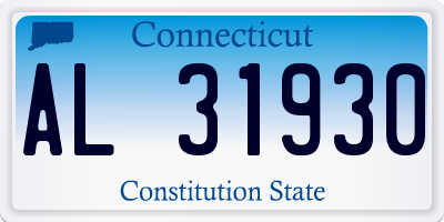 CT license plate AL31930