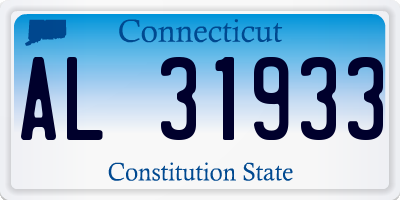 CT license plate AL31933