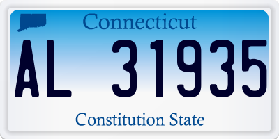 CT license plate AL31935
