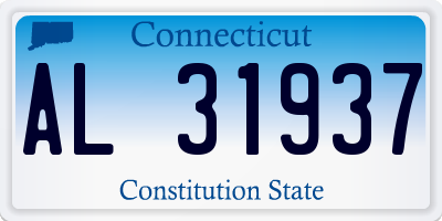 CT license plate AL31937