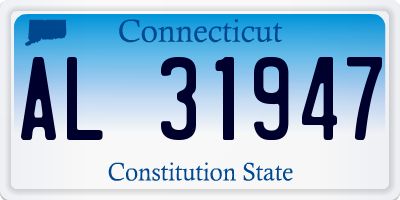 CT license plate AL31947
