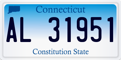 CT license plate AL31951