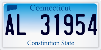CT license plate AL31954