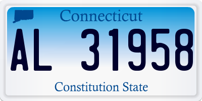 CT license plate AL31958
