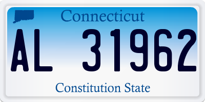 CT license plate AL31962
