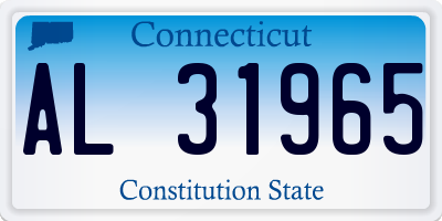 CT license plate AL31965