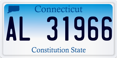 CT license plate AL31966
