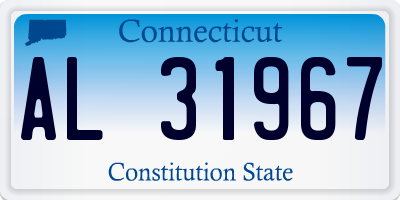 CT license plate AL31967