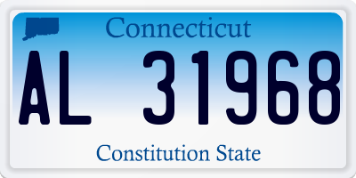 CT license plate AL31968
