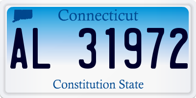 CT license plate AL31972