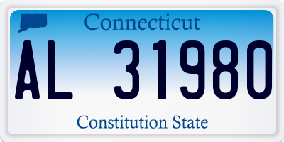 CT license plate AL31980