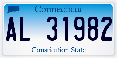 CT license plate AL31982