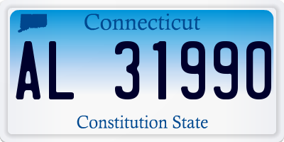 CT license plate AL31990