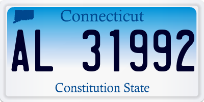 CT license plate AL31992