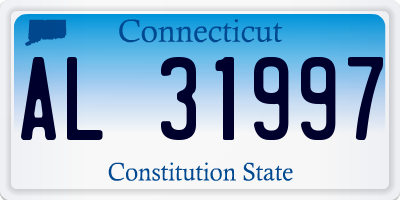 CT license plate AL31997
