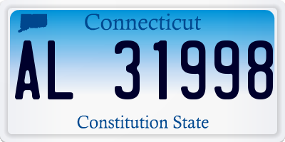 CT license plate AL31998
